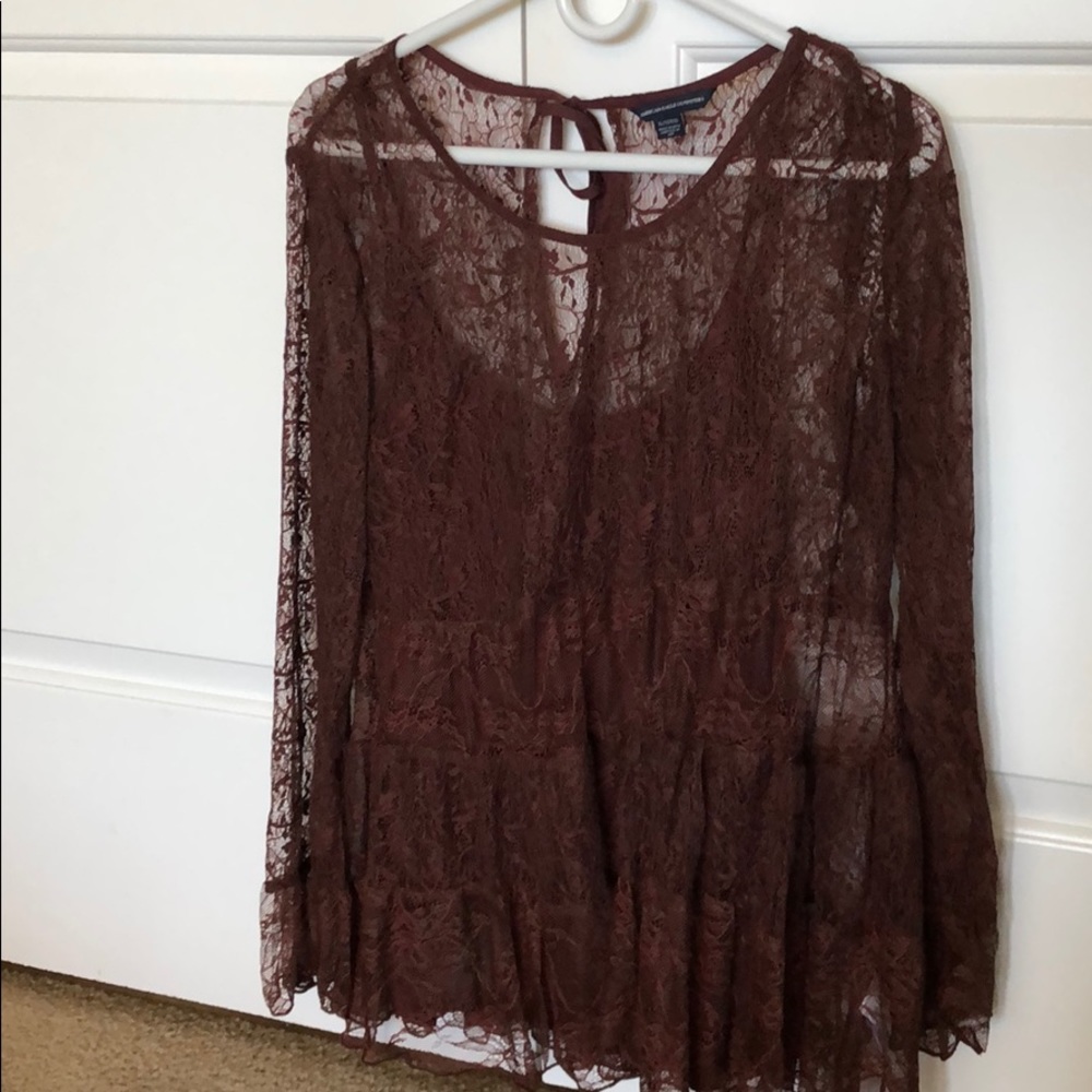 Lace babydoll blouse